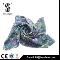 digital printing purple flower 76.5*178 cm polyester chiffon scarf shawl